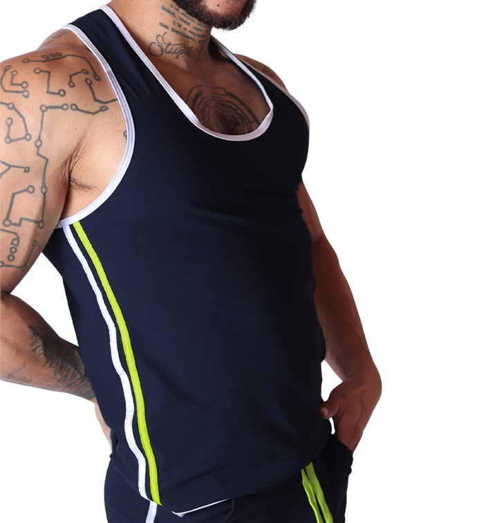 Typerhot Blue Tank vista frontal de Gigo Underwear