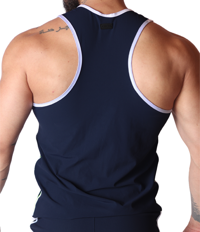 Typerhot Blue Tank vista posterior de Gigo Underwear
