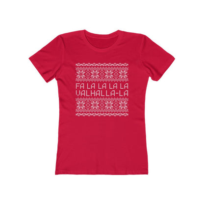 Valhalla Ugly Sweater Women's Fit T-Shirt Solid Red / L - Scandinavian Design Studio