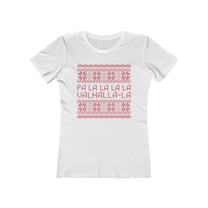 Valhalla Ugly Sweater Women's Fit T-Shirt Solid White / S - Scandinavian Design Studio