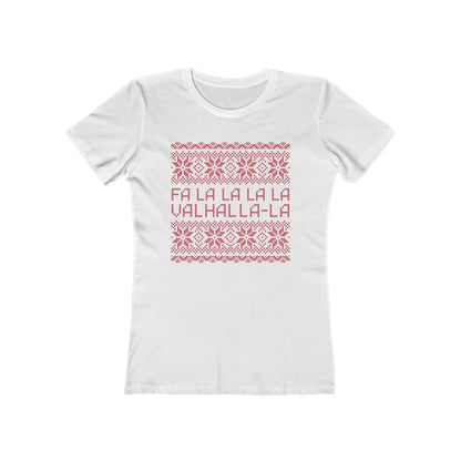 Valhalla Ugly Sweater Women's Fit T-Shirt Solid White / S - Scandinavian Design Studio