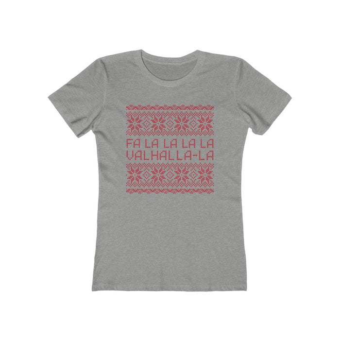 Valhalla Ugly Sweater Women's Fit T-Shirt Heather Grey / S - Scandinavian Design Studio