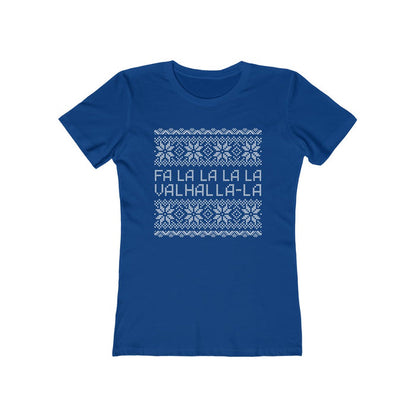 Valhalla Ugly Sweater Women's Fit T-Shirt Solid Royal / S - Scandinavian Design Studio