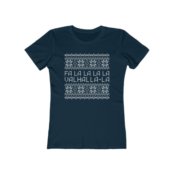 Valhalla Ugly Sweater Women's Fit T-Shirt Solid Midnight Navy / S - Scandinavian Design Studio