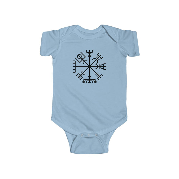 Vegvisir Viking Compass Baby Bodysuit Scandinavian Design Studio