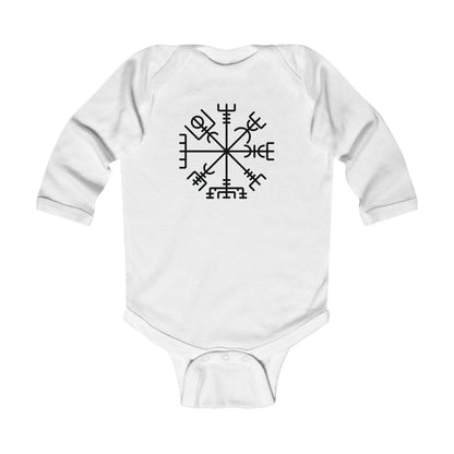 Vegvisir Viking Compass Long Sleeve Bodysuit Scandinavian Design Studio