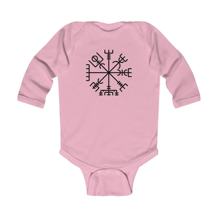 Vegvisir Viking Compass Long Sleeve Bodysuit Scandinavian Design Studio