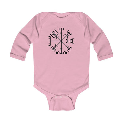 Vegvisir Viking Compass Long Sleeve Bodysuit Scandinavian Design Studio