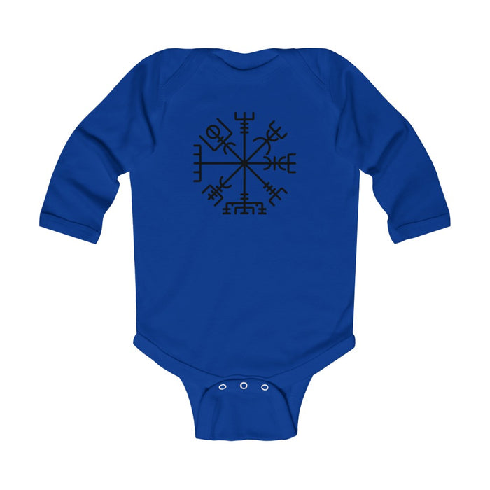 Vegvisir Viking Compass Long Sleeve Bodysuit Scandinavian Design Studio