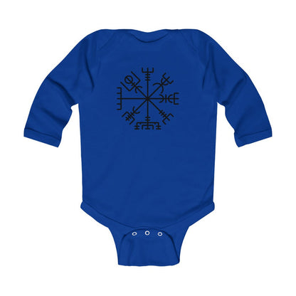 Vegvisir Viking Compass Long Sleeve Bodysuit Scandinavian Design Studio