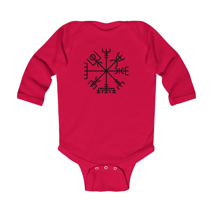 Vegvisir Viking Compass Long Sleeve Bodysuit Scandinavian Design Studio