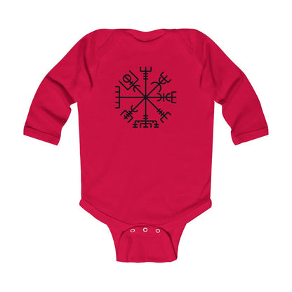 Vegvisir Viking Compass Long Sleeve Bodysuit Scandinavian Design Studio