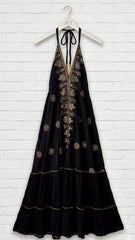 Vestido Maxi boho con bordados y espejos