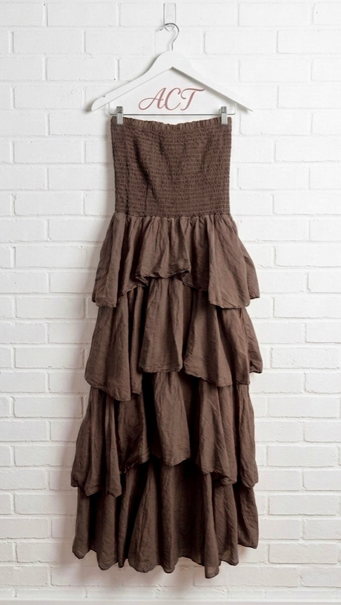 Vestido Maxi escote palabra de honor +8 colores