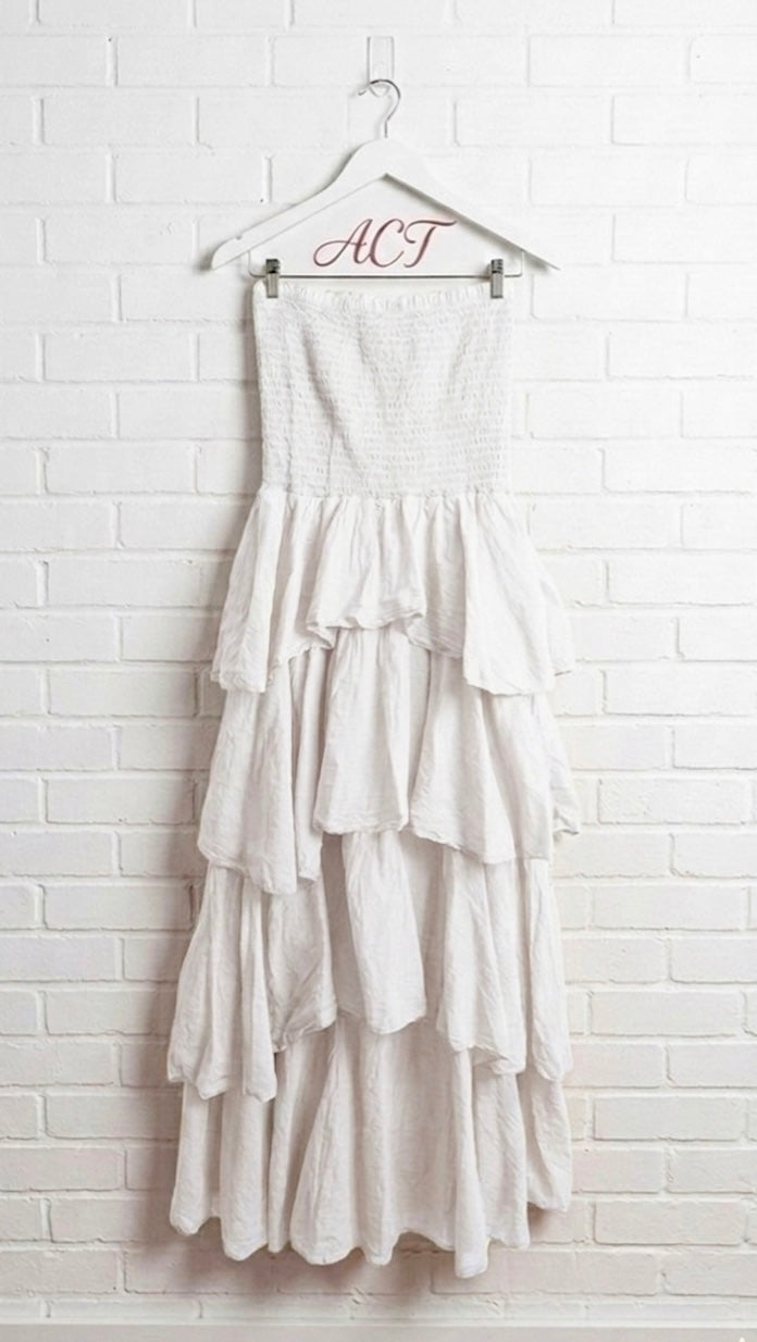 Vestido Maxi escote palabra de honor +8 colores