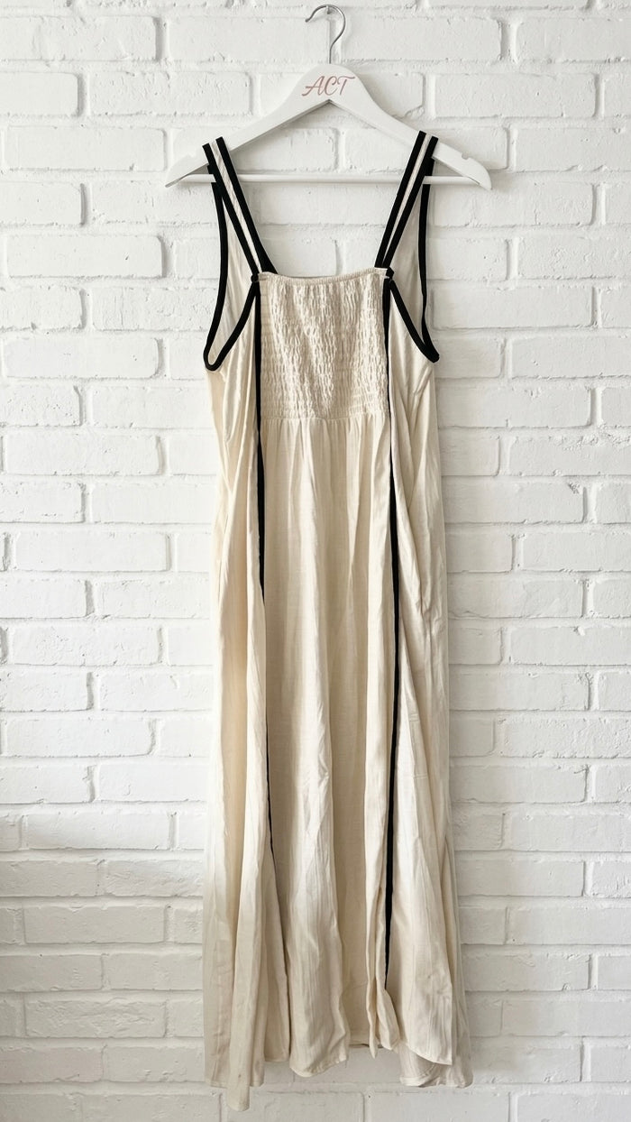 Vestido midi Lina con ribetes + 4 colores