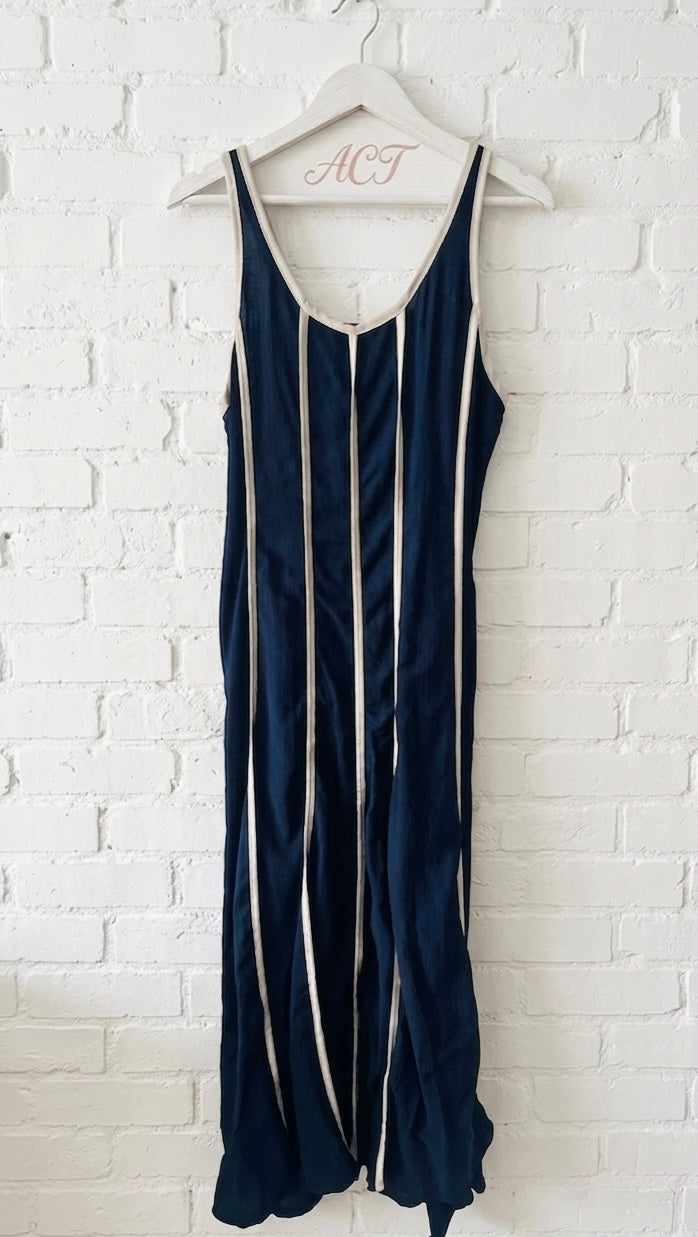 Vestido midi Lina con ribetes + 4 colores