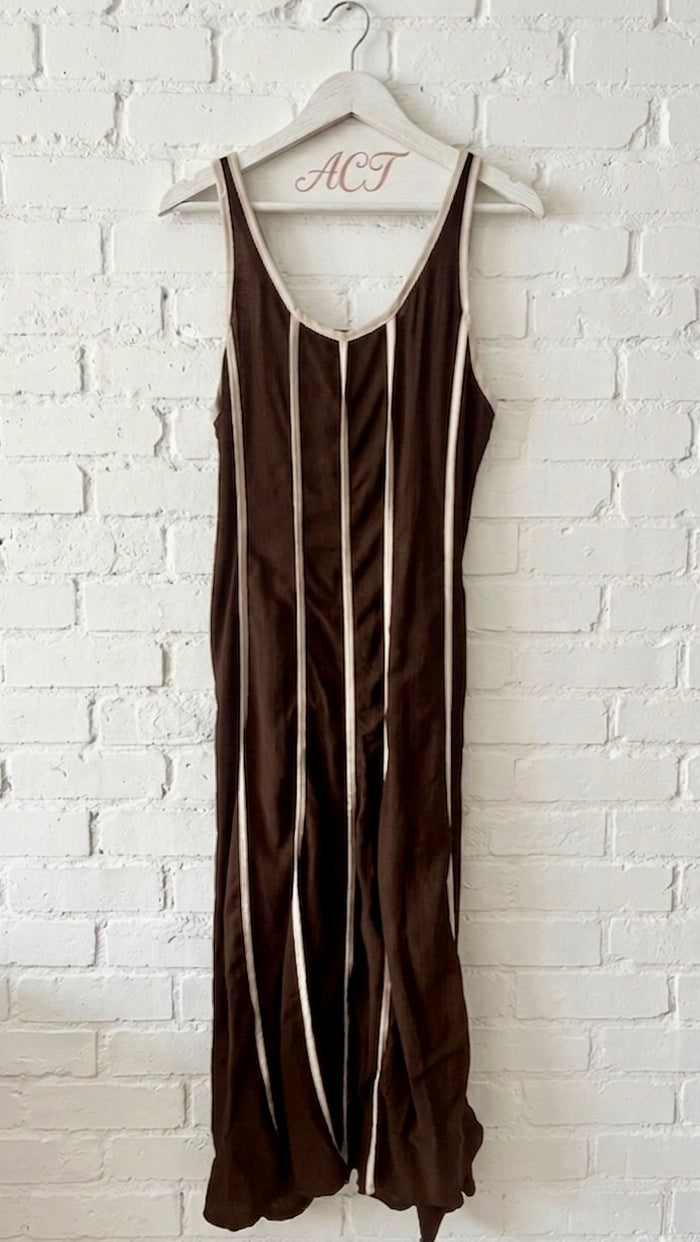 Vestido midi Lina con ribetes + 4 colores