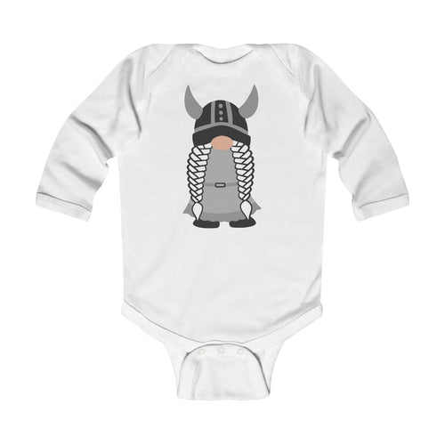 Viking Girl Gnome Long Sleeve Bodysuit Scandinavian Design Studio