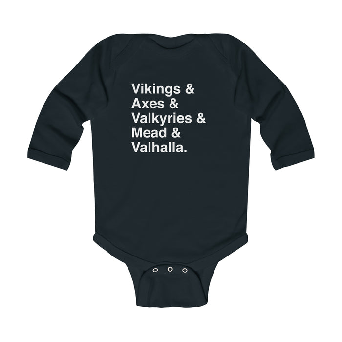 Viking Life Long Sleeve Bodysuit Scandinavian Design Studio