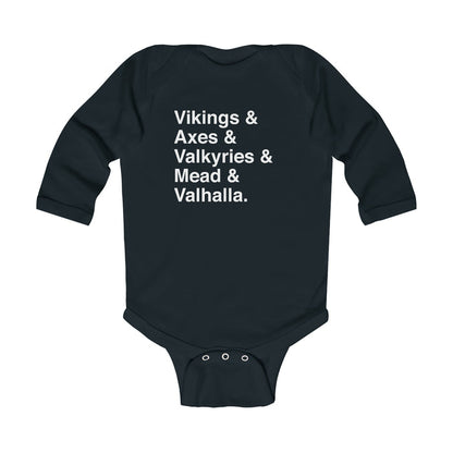 Viking Life Long Sleeve Bodysuit Scandinavian Design Studio