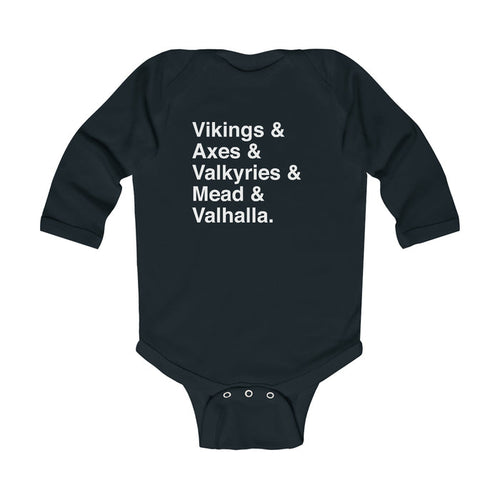 Viking Life Long Sleeve Bodysuit Scandinavian Design Studio