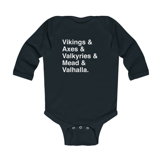 Viking Life Long Sleeve Bodysuit Scandinavian Design Studio