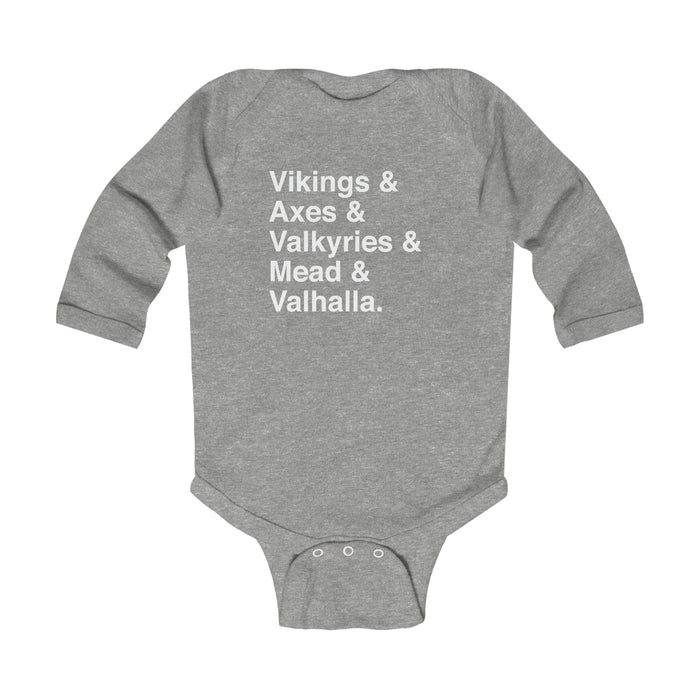 Viking Life Long Sleeve Bodysuit Scandinavian Design Studio