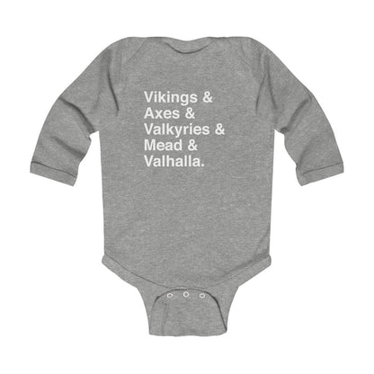 Viking Life Long Sleeve Bodysuit Scandinavian Design Studio