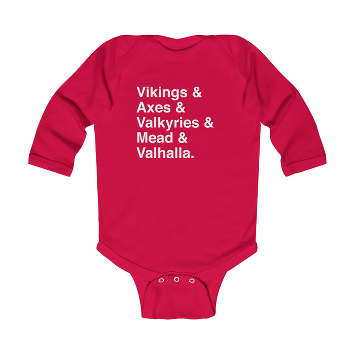Viking Life Long Sleeve Bodysuit Scandinavian Design Studio