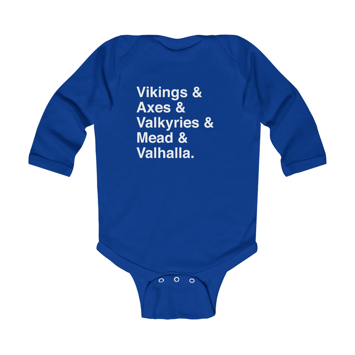 Viking Life Long Sleeve Bodysuit Scandinavian Design Studio