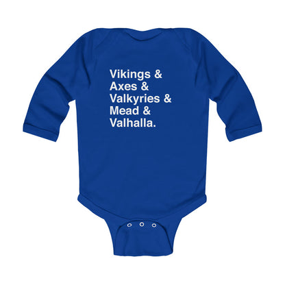 Viking Life Long Sleeve Bodysuit Scandinavian Design Studio