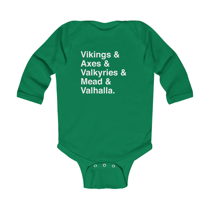 Viking Life Long Sleeve Bodysuit Scandinavian Design Studio