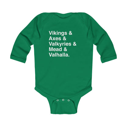 Viking Life Long Sleeve Bodysuit Scandinavian Design Studio