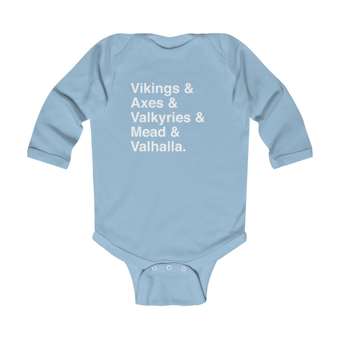 Viking Life Long Sleeve Bodysuit Scandinavian Design Studio