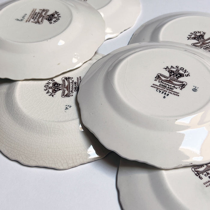 Vintage Mason's Dessert Plates Made in England (Set of 8)