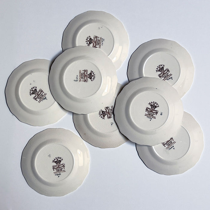 Vintage Mason's Dessert Plates Made in England (Set of 8)