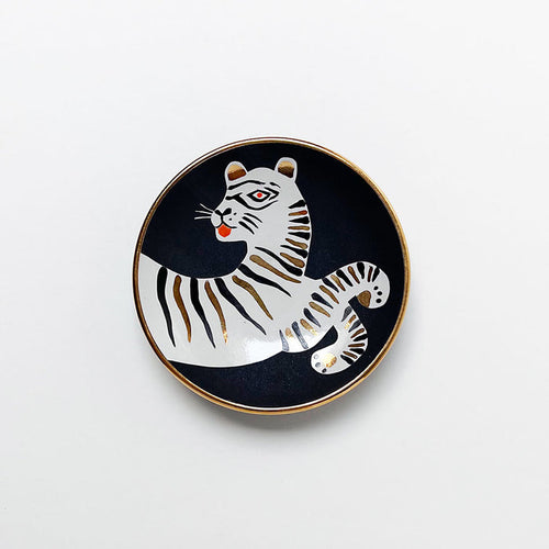 Waylande Gregory Small Bowl with Tiger Matte Black