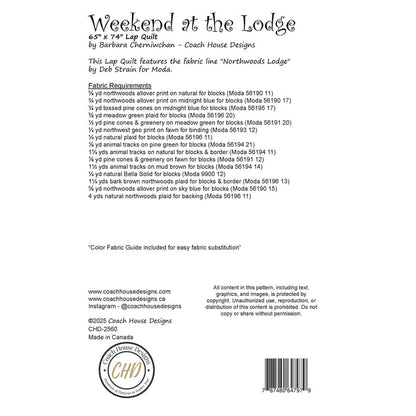 Weekend at the Lodge Downloadable PDF Quilt Pattern