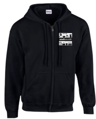 Welcome Home Full Zip Hoodie available in Black and White