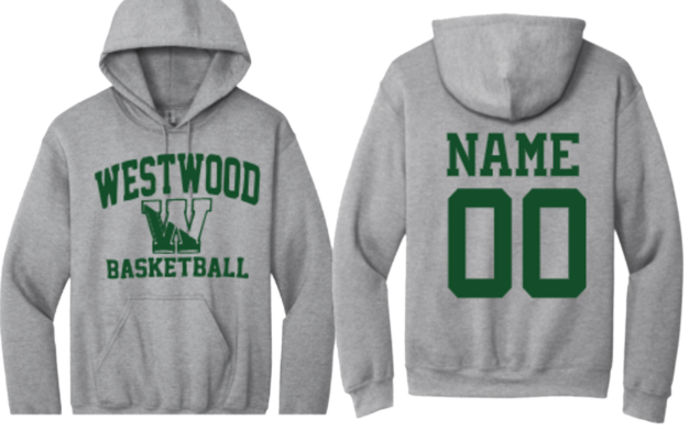 Westwood Travel Basketball Hooded Sweatshirt (Grey or Dark Green Available)