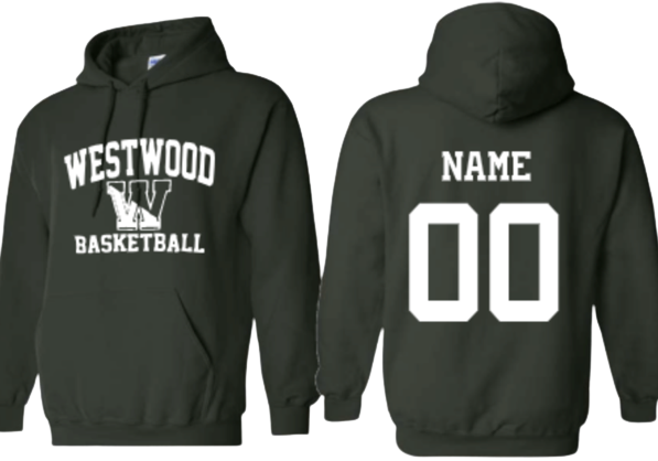 Westwood Travel Basketball Hooded Sweatshirt (Grey or Dark Green Available)