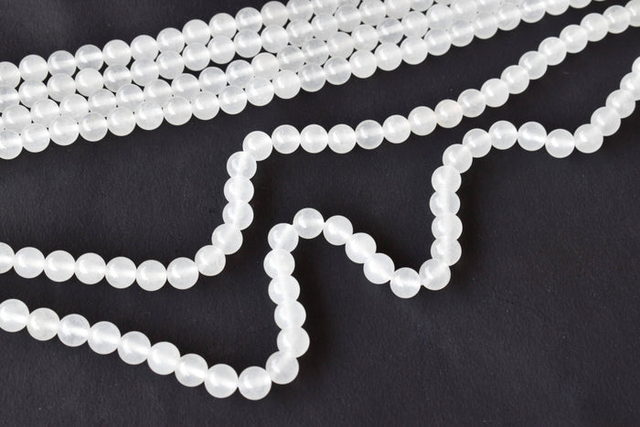 White Agate Beads, Natural Round Crystal Beads 8mm to 10mm