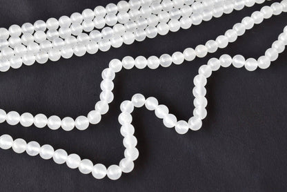 White Agate Beads, Natural Round Crystal Beads 8mm to 10mm