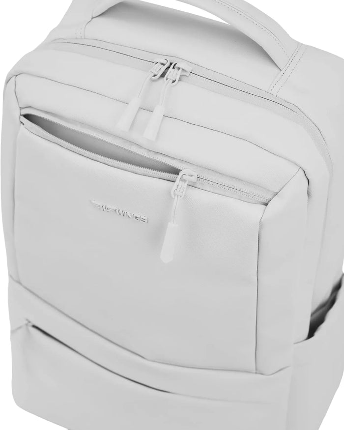 Plecak kabinowy WINGS CBP003 bagaż z kieszenią na laptop i systemem wentylacji pleców GREY CABIN BACKPACK