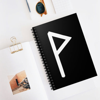 Wunjo (Joy) Viking Rune Spiral Notebook Scandinavian Design Studio