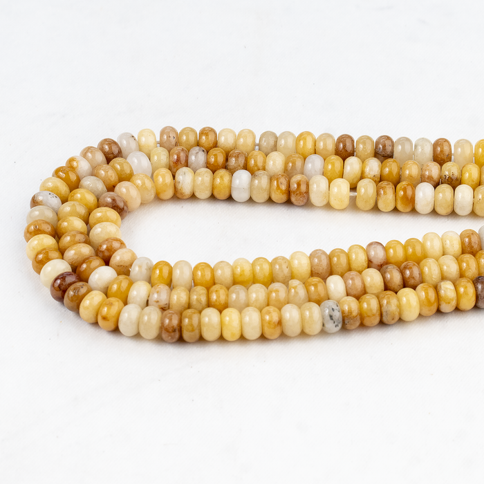 Yellow Aventurine Rondelle Beads, Crystal Beads for Jewelry.
