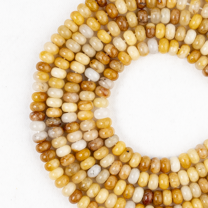 Yellow Aventurine Rondelle Beads, Crystal Beads for Jewelry.