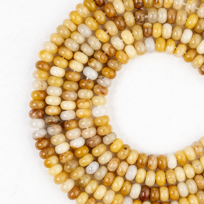 Yellow Aventurine Rondelle Beads, Crystal Beads for Jewelry.